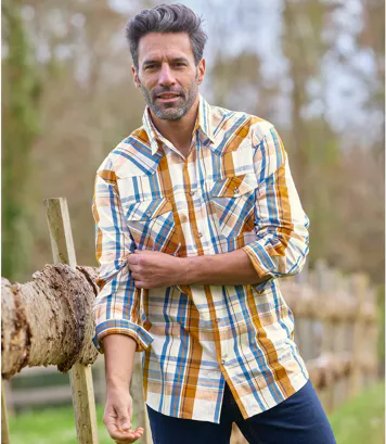 Koszula w kratę Texas Mężczyzna Atlas For Men - Kolor : Krata - Rozmiar : 4XL