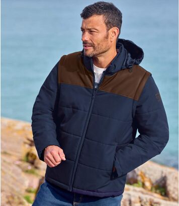 Kurtka pikowana 2 w 1 z odpinanymi rękawami Mężczyzna Atlas For Men - Kolor : Granatowy - Rozmiar : 4XL