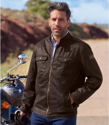 Kurtka ze sztucznego zamszu Kierunek Arizona Mężczyzna Atlas For Men - Kolor : Brązowy - Rozmiar : 4XL