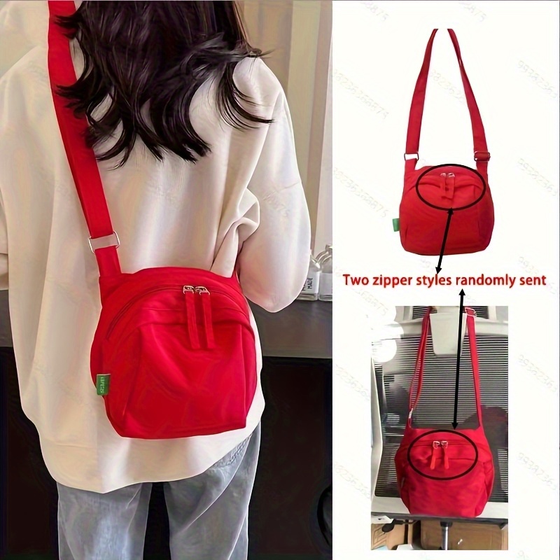 TEMU Damska Lekka Torba Nylonowa na Ramię z Dużą Pojemnością i Regulowanym Paskiem – Zapięcie na Zamek, Casualowa Torba Idealna do Pracy, Podróży i