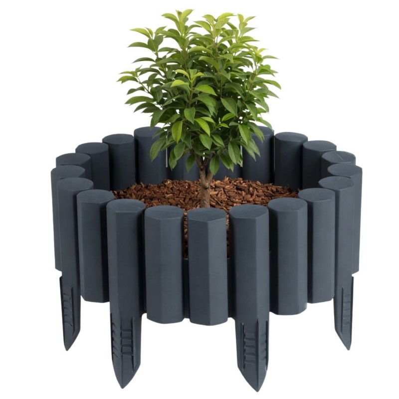 HowHomely  Palisada ogrodowa Garden Frame 2,2 m antracyt zestaw 8 szt