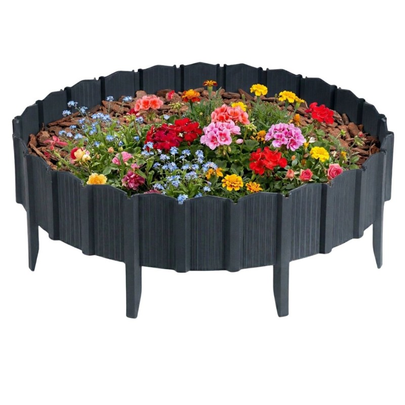 Palisada ogrodowa Garden Linea antracyt 3,9 m zestaw 5 szt