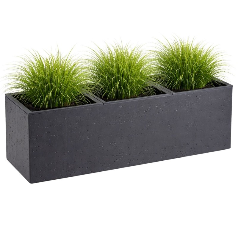 HowHomely Donica Betonique na kółkach ECO antracyt 90x30xh30 cm