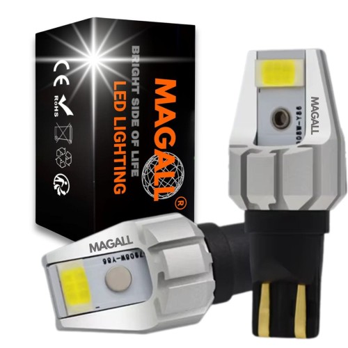 ŻARÓWKI W16W LED T15 CANBUS BIAŁE MOCNE MAGALL FAN-CAN 6500K 1000LM 12V