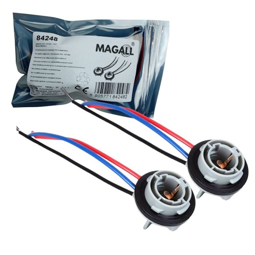 KOSTKA GNIAZDO ZŁĄCZE WTYK P21/5W 1157 BAY15D - ZESTAW 2 SZTUKI