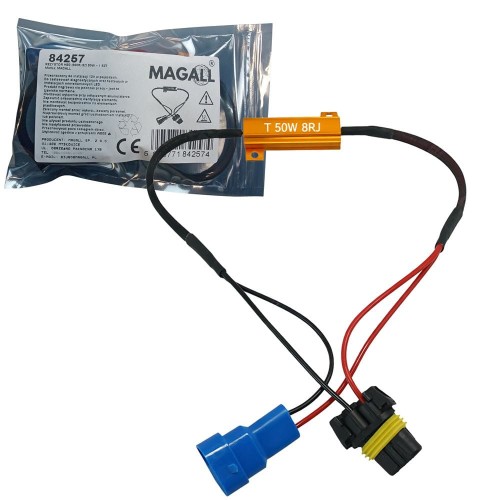 Rezystor CANBUS HB3 (9005) 8OHM 50W 12V - adapter Plug&Play LED MAGALL