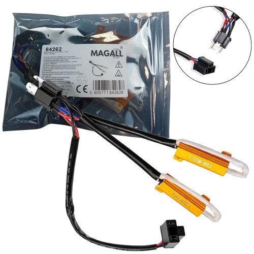 Rezystor CANBUS H4 8 OHM 50W 12V - adapter Plug&Play LED MAGALL