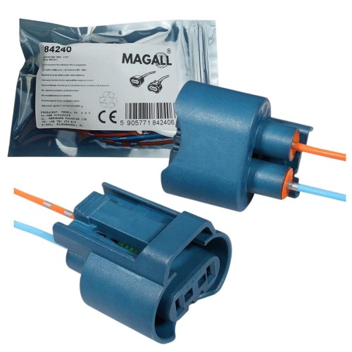 KOSTKA GNIAZDO ZŁĄCZE WTYK HB3 9005 2 PIN PRZEWODY OPRAWA