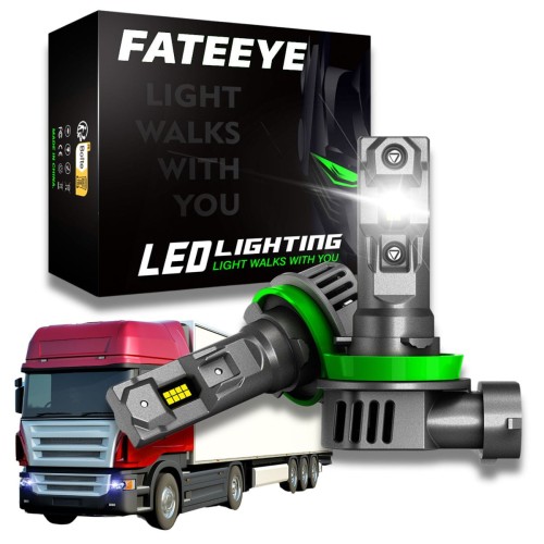 ŻARÓWKI LED H11 24V TIR CIĘŻARÓWKA FATEEYE 1:1 BEZ ADAPTERÓW BIAŁE 6500K