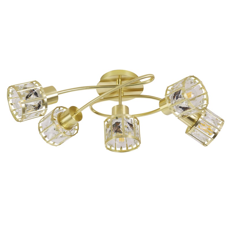 Lampa sufitowa Zahara 5xE27 złota Goldlux