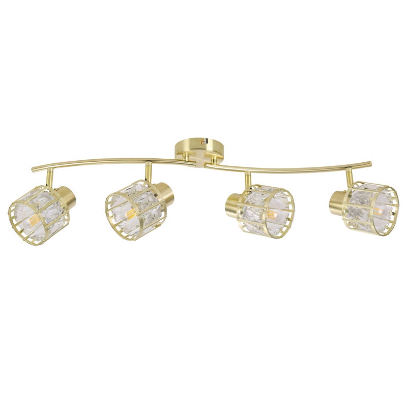 Lampa sufitowa z reflektorkami Zahara 4xE27 złota Goldlux