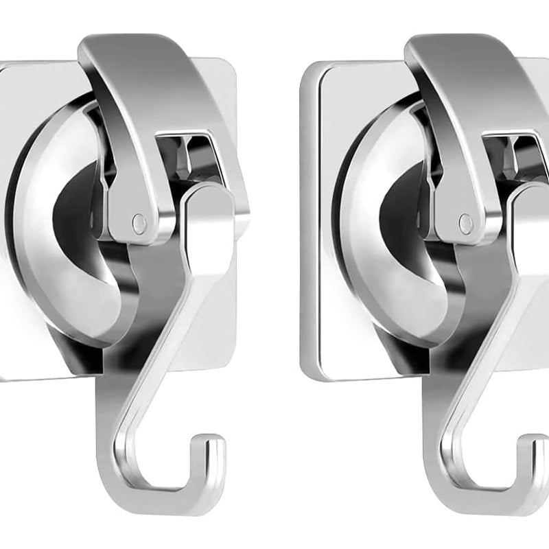 Zestaw 2 haczyków z przyssawką do łazienki, mocny ścienny haczyk prysznicowy z przyssawką próżniową, plastikowy haczyk na ręcznik, szlafrok i inne