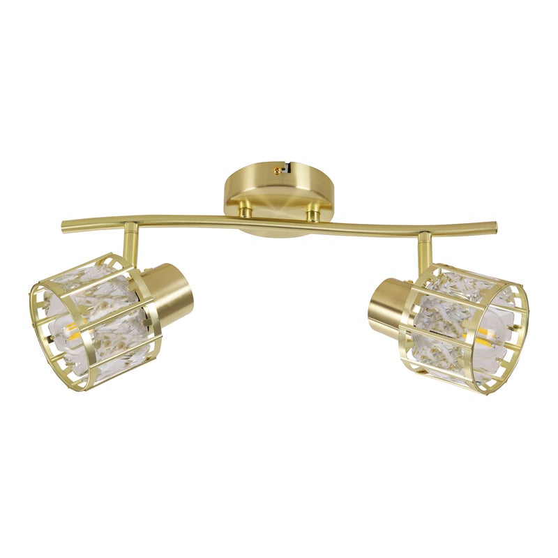 Lampa sufitowa z reflektorkami Zahara 2xE27 złota Goldlux