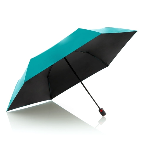 Parasol Knirps U.200 Ultra Light z flitrem UV automatyczny składany turkusowo-czarny