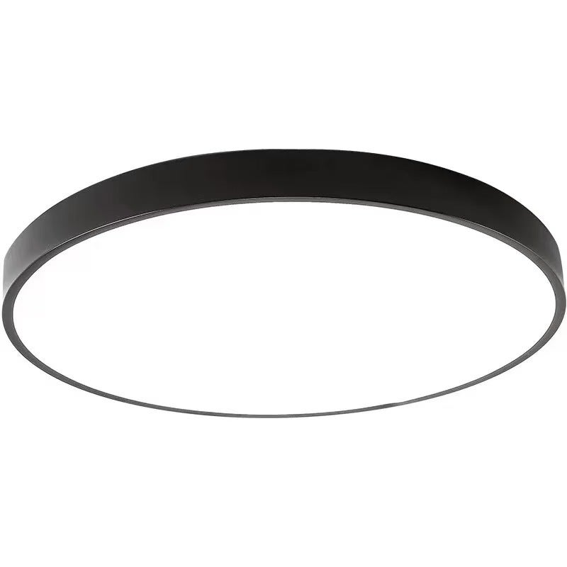 Czarny, smukły plafon LED, nowoczesna lampa sufitowa LED 40cm-36w z możliwością ściemniania do salonu, na balkon, do sypialni