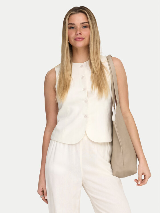 ONLY Kamizelka garniturowa Goa 15363724 Biały Regular Fit