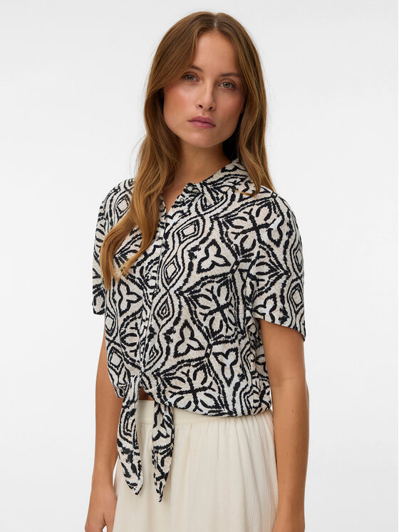 Vero Moda Koszula Menny 10303694 Czarny Relaxed Fit