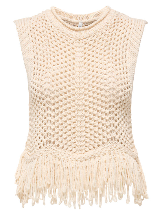 ONLY Top Kimmie 15365146 Beżowy Regular Fit
