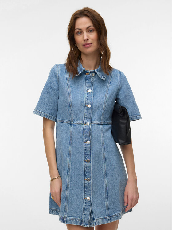 Vero Moda Sukienka jeansowa Daisy 10346217 Niebieski Standard Fit