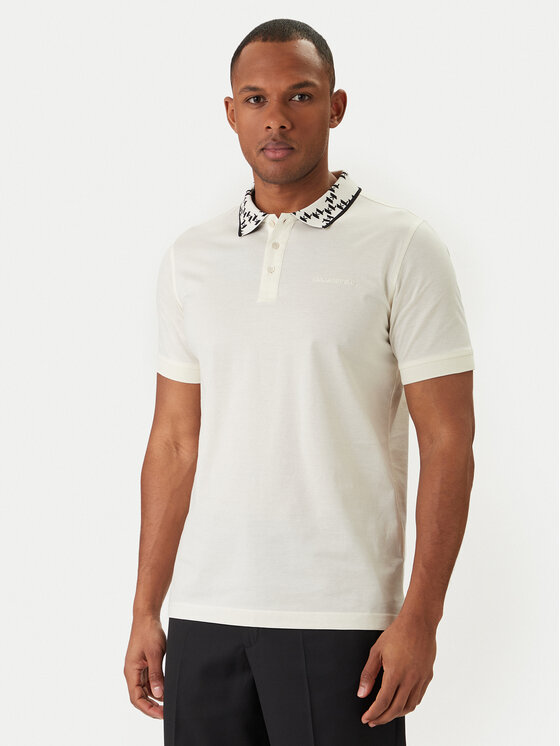 KARL LAGERFELD Polo 745010 562200 Écru Regular Fit