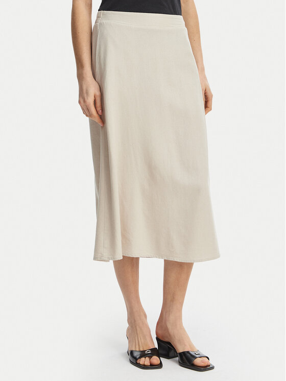 Vero Moda Spódnica midi Mymilo 10340419 Beżowy Regular Fit