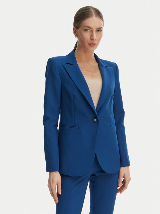 Rinascimento Marynarka CFC0127895003 Niebieski Slim Fit