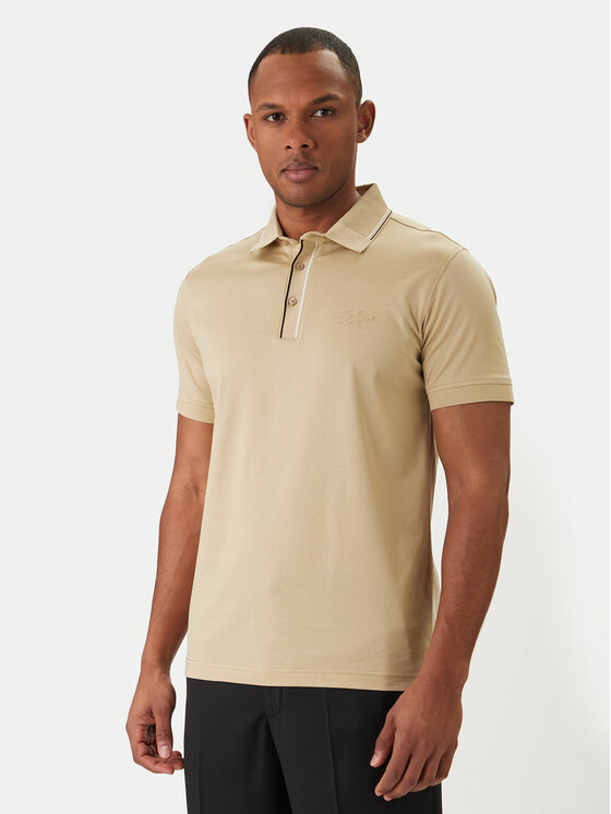 KARL LAGERFELD Polo 745002 562200 Beżowy Regular Fit