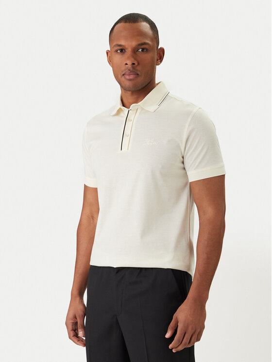 KARL LAGERFELD Polo 745002 562200 Écru Regular Fit