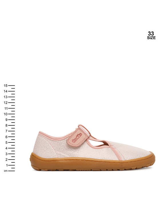 Froddo Kapcie Barefoot Canvas T-Bar G1700439-2 D Różowy