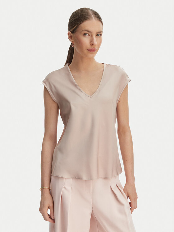 Rinascimento Bluzka CFC0127631003 Beżowy Regular Fit