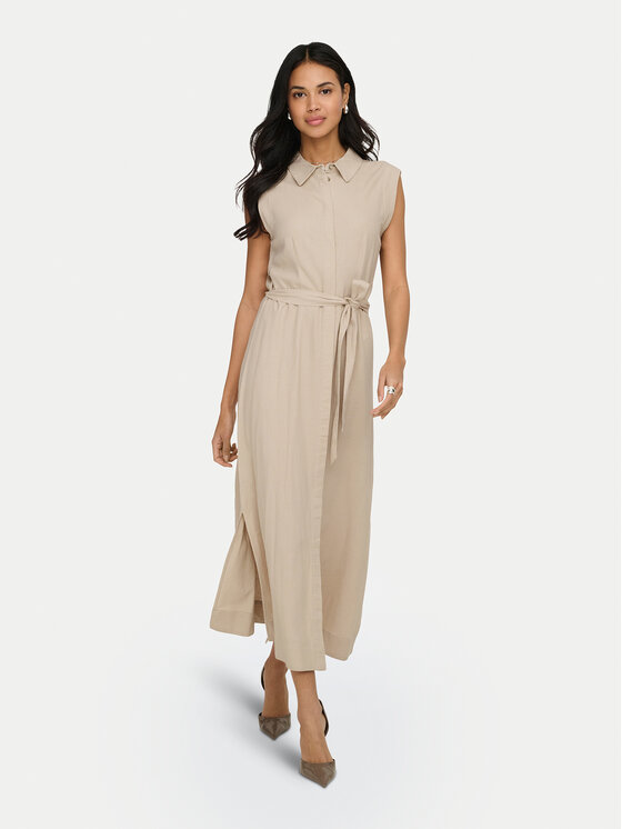 ONLY Sukienka koszulowa Goa 15363697 Beżowy Regular Fit