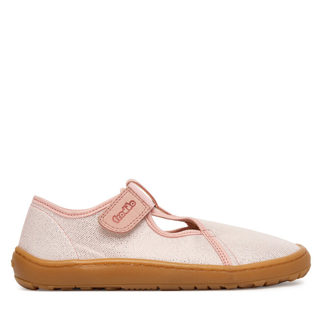 Kapcie Froddo Barefoot Canvas T-Bar G1700439-2 D Różowy