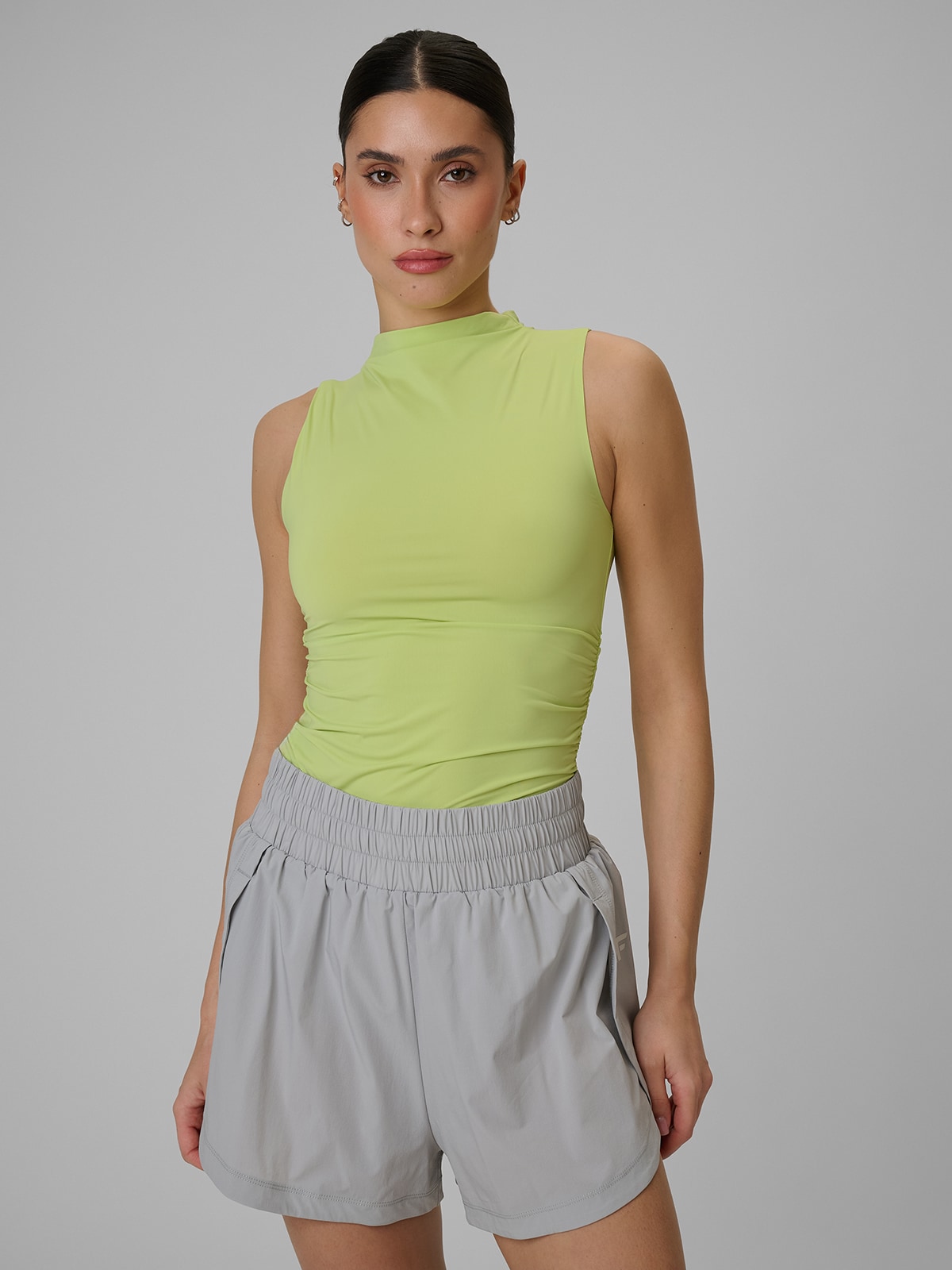 4F Top treningowy slim szybkoschnący damski - zielony XS