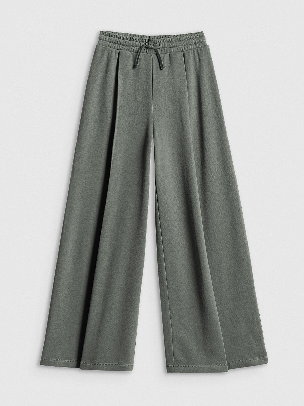 4F Spodnie dresowe z szerokimi nogawkami dziewczęce - szare 158/164 (12-14 lat)