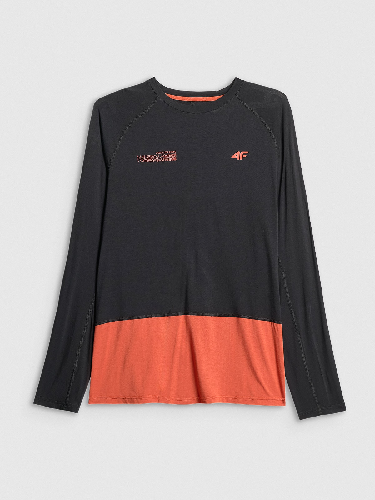 4F Longsleeve trekkingowy regular męski - czarny XXL