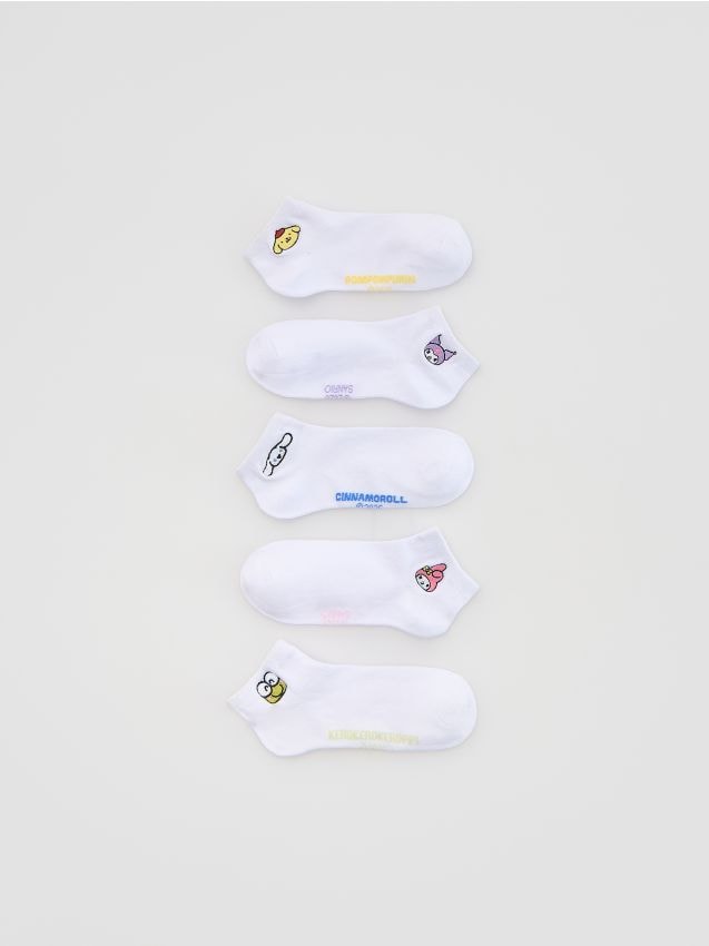 Reserved - Skarpetki Hello Kitty and friends 5 pack - biały