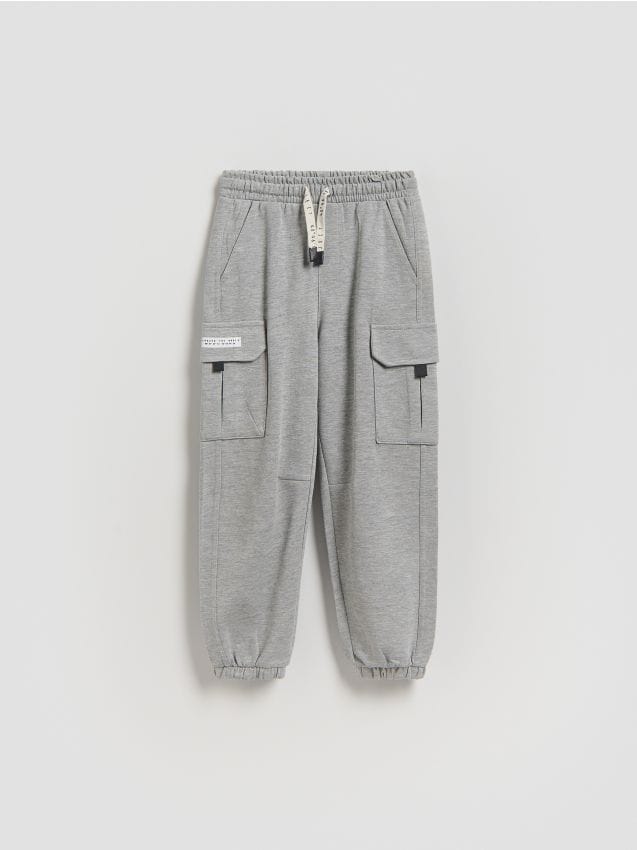 Reserved - Dresowe spodnie oversize - jasnoszary