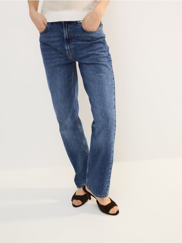 Reserved - Jeansy straight leg - niebieski