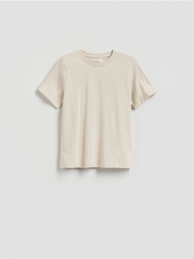 Reserved - Bawełniany T-shirt z haftem - inny