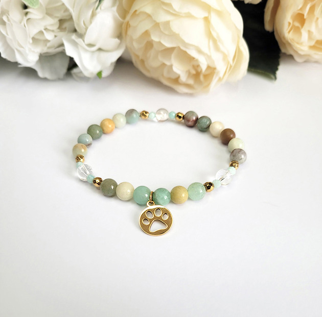 Bransoletka dla zwierzoluba- z łapką psa kota