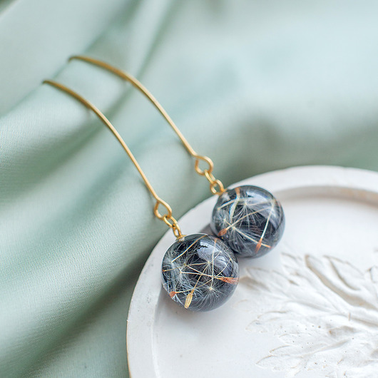 Kolczyki z rzęsek dmuchawca