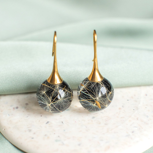 Kolczyki z rzęsek dmuchawca