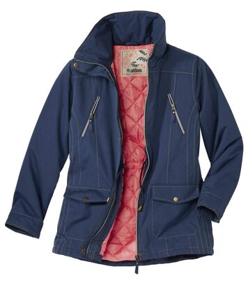 Kurtka zimowa z kieszeniami Kobieta Atlas For Men - Kolor : Granatowy - Rozmiar : 40/42