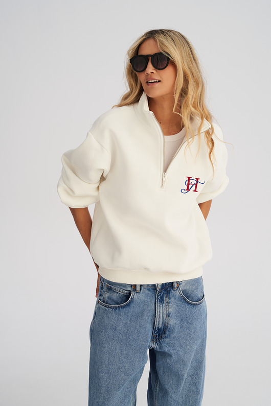 Bluza TROYER ze stójką i zamkiem BONE damska