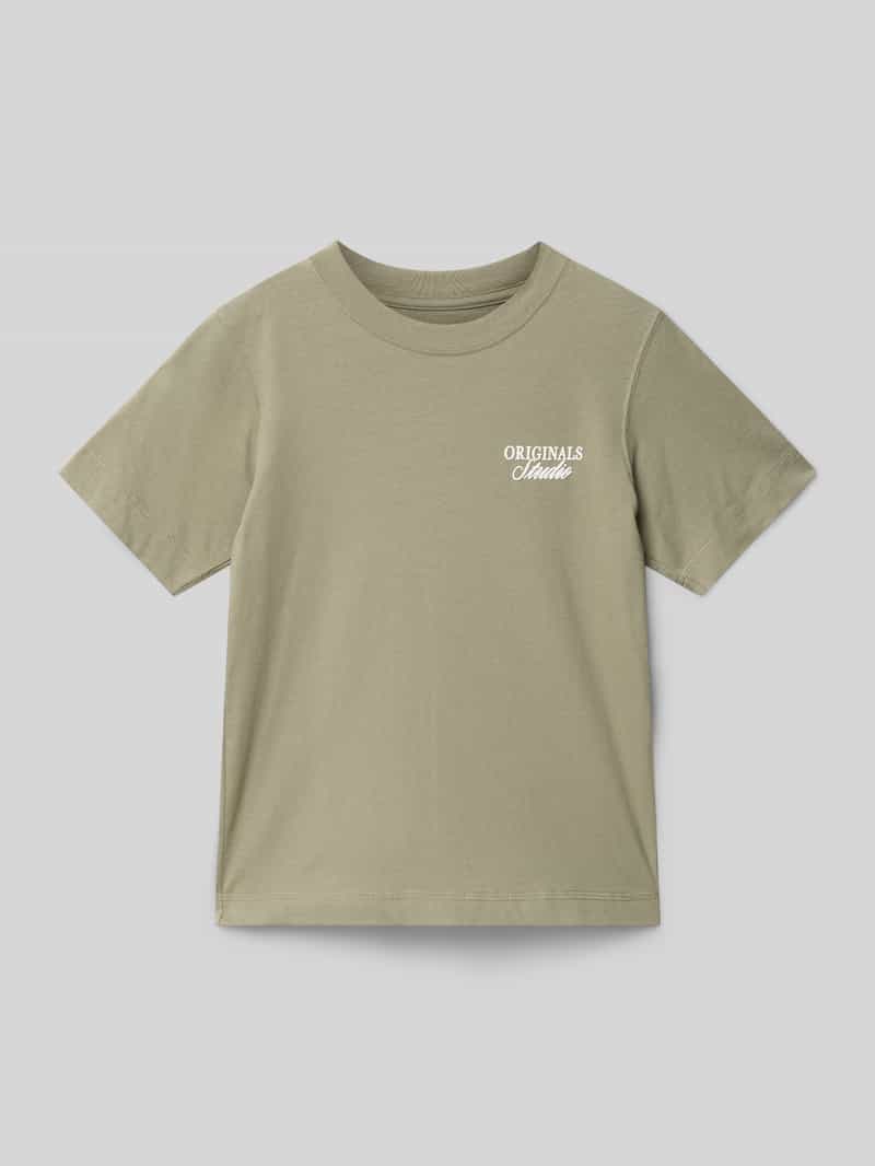 T-shirt o kroju regular fit z nadrukiem z napisem model 'Bro'