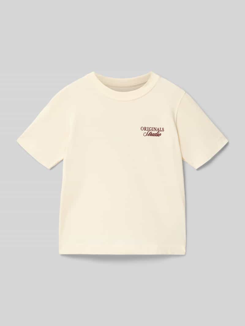 T-shirt o kroju regular fit z nadrukiem z napisem model 'Bro'