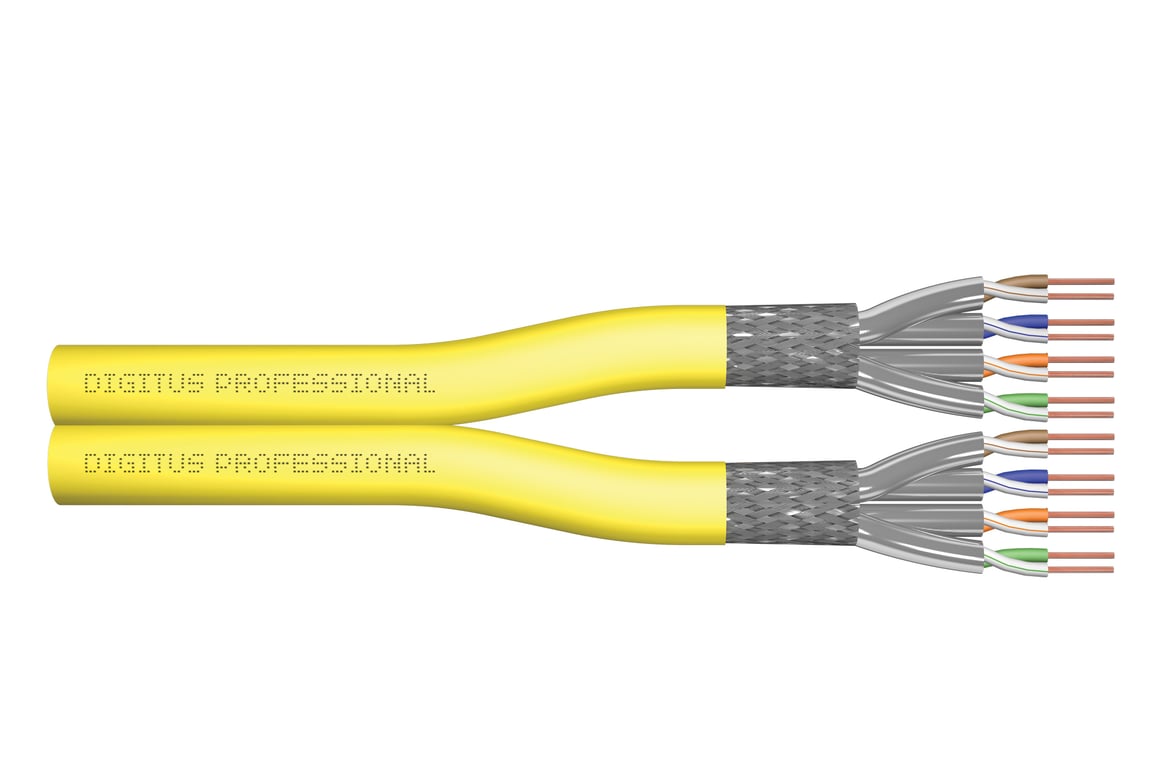 Digitus CAT 7A S/FTP, kabel instalacyjny, 500 m, dupleks, certyfikat Cca, GHMT PVP