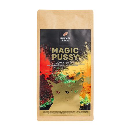 Rocket Bean Kawa ziarnista Magic Pussy Etiopia Guji Shakisso Natural Espresso 500 g - kawa