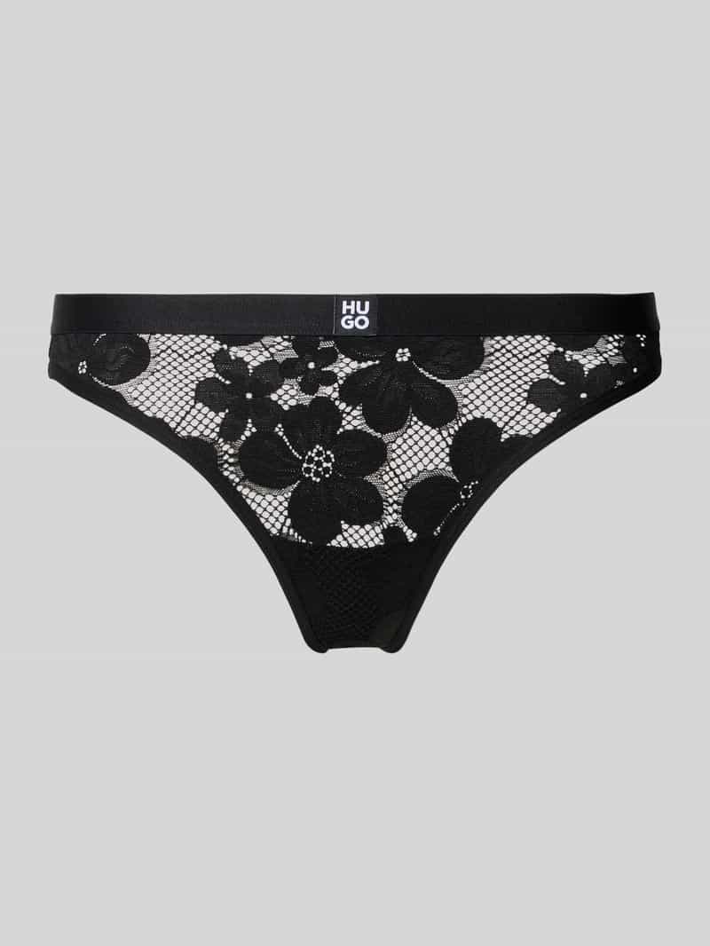 String w koronkowym wyglądzie model 'BLOOM LACE THONG'