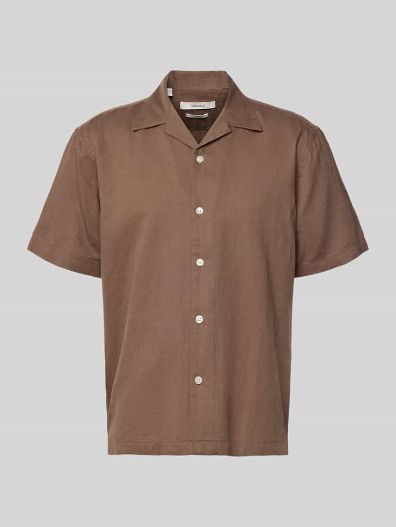 Koszula casual o kroju relaxed fit z mieszanki lnu i bawełny model 'RLXCLAY'